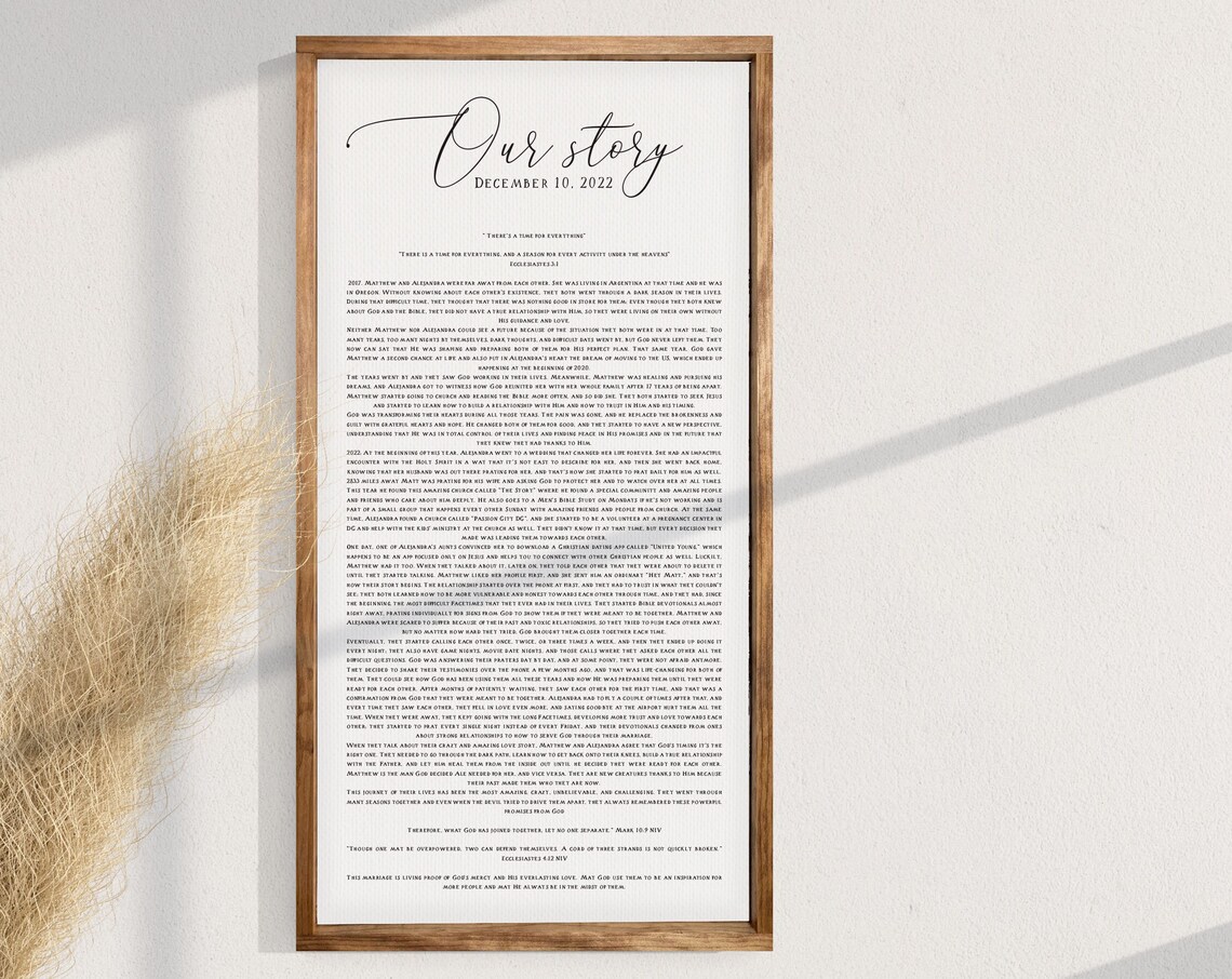 Our Vows, Customizable Wedding Vows Poster
