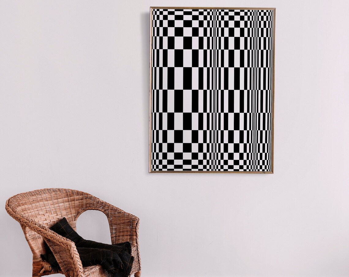 Abstract Geometric Poster Print, Optical Illusion - Image 3