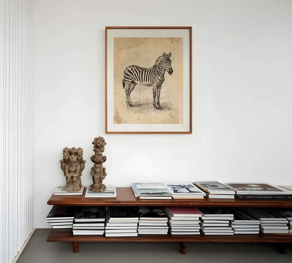Vintage Zebra Print, Safari Animal Wall Art Print - Image 2