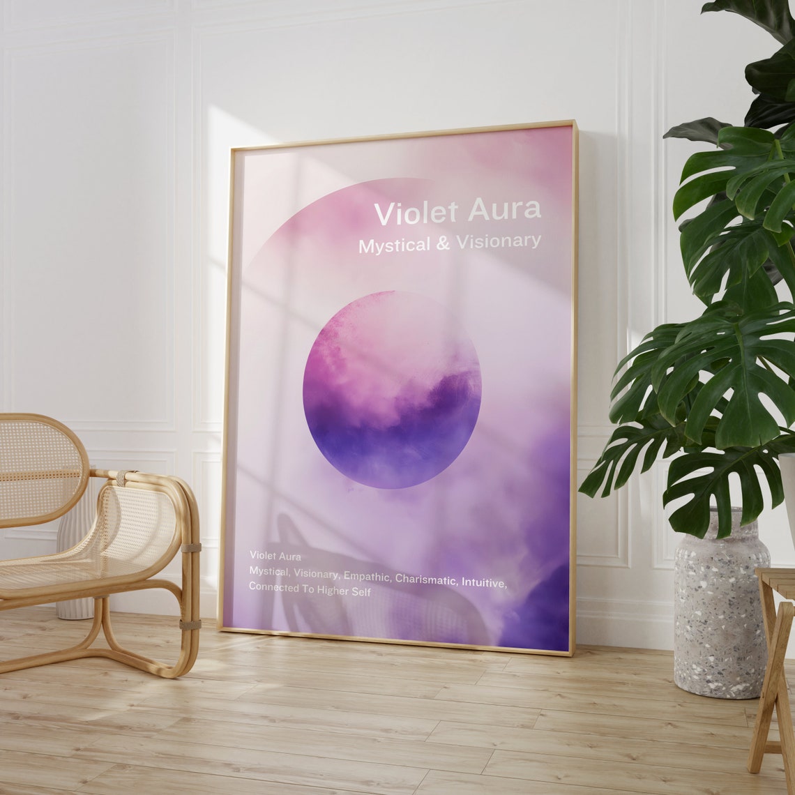 Violet Aura Mystical and Visionary Dreamy Mist Spiritual Wall Poster - Image 2
