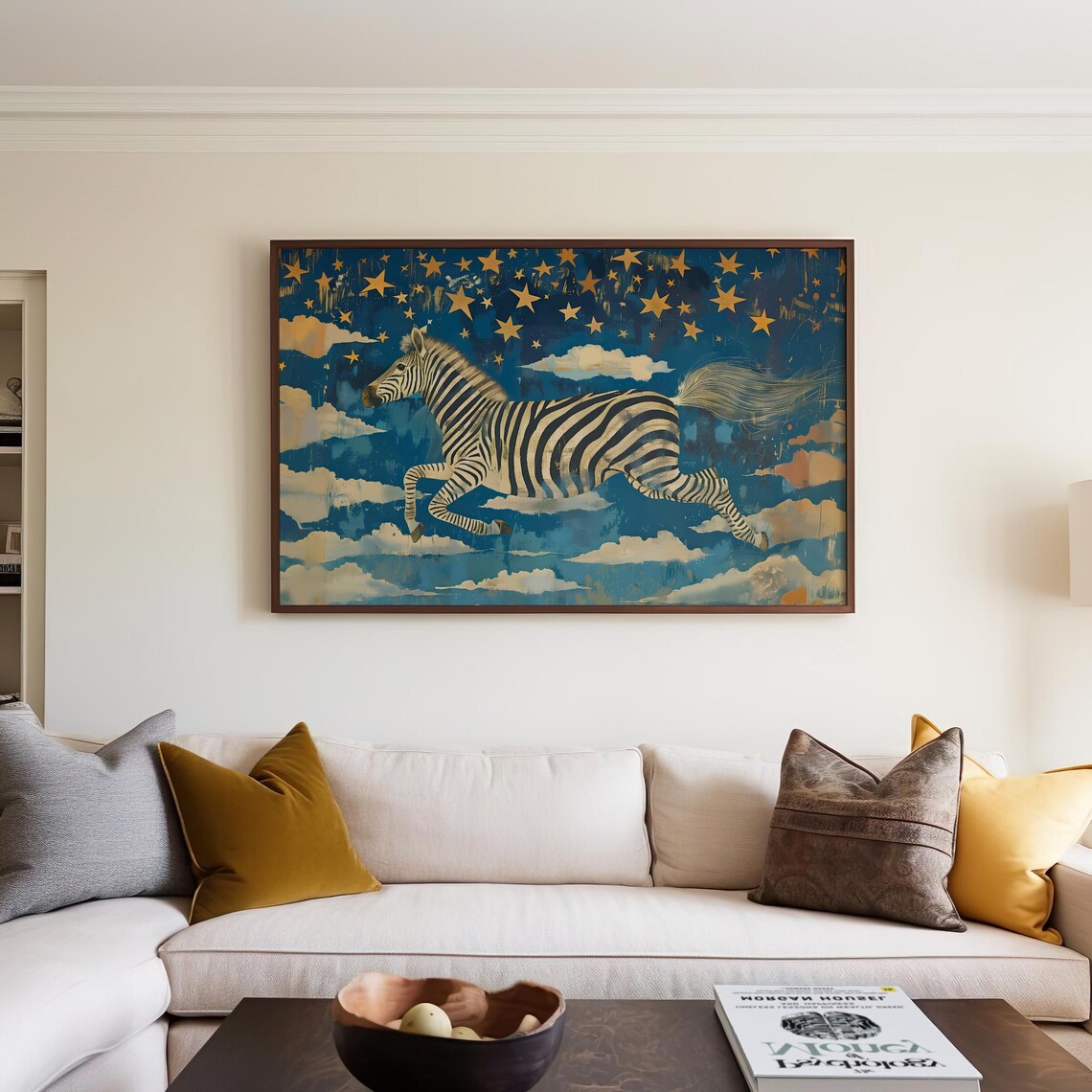 Whimsical Zebra Vintage Animal Wall Art Print - Image 2
