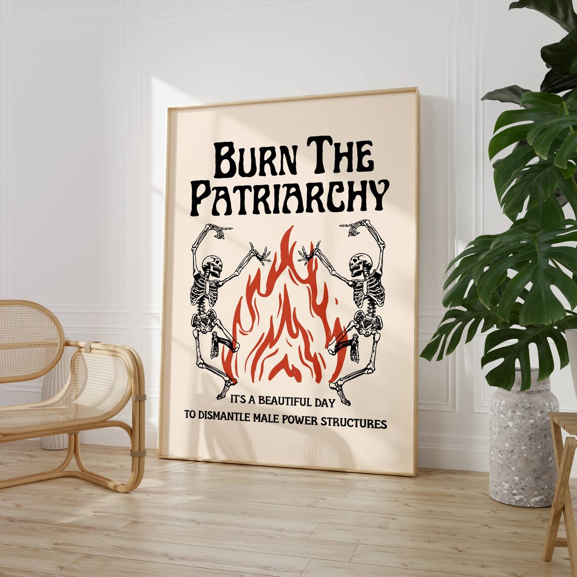 Burn The Patriarchy Print Feminist Art Print Room Posters Feminist Smash The Patriarchy Witchy Print Feminist Wall Art - Image 3