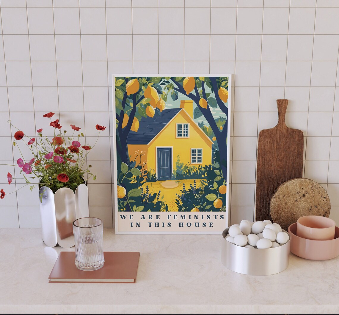 We Are Feminists In This House Art Print, Girl Power - Image 2