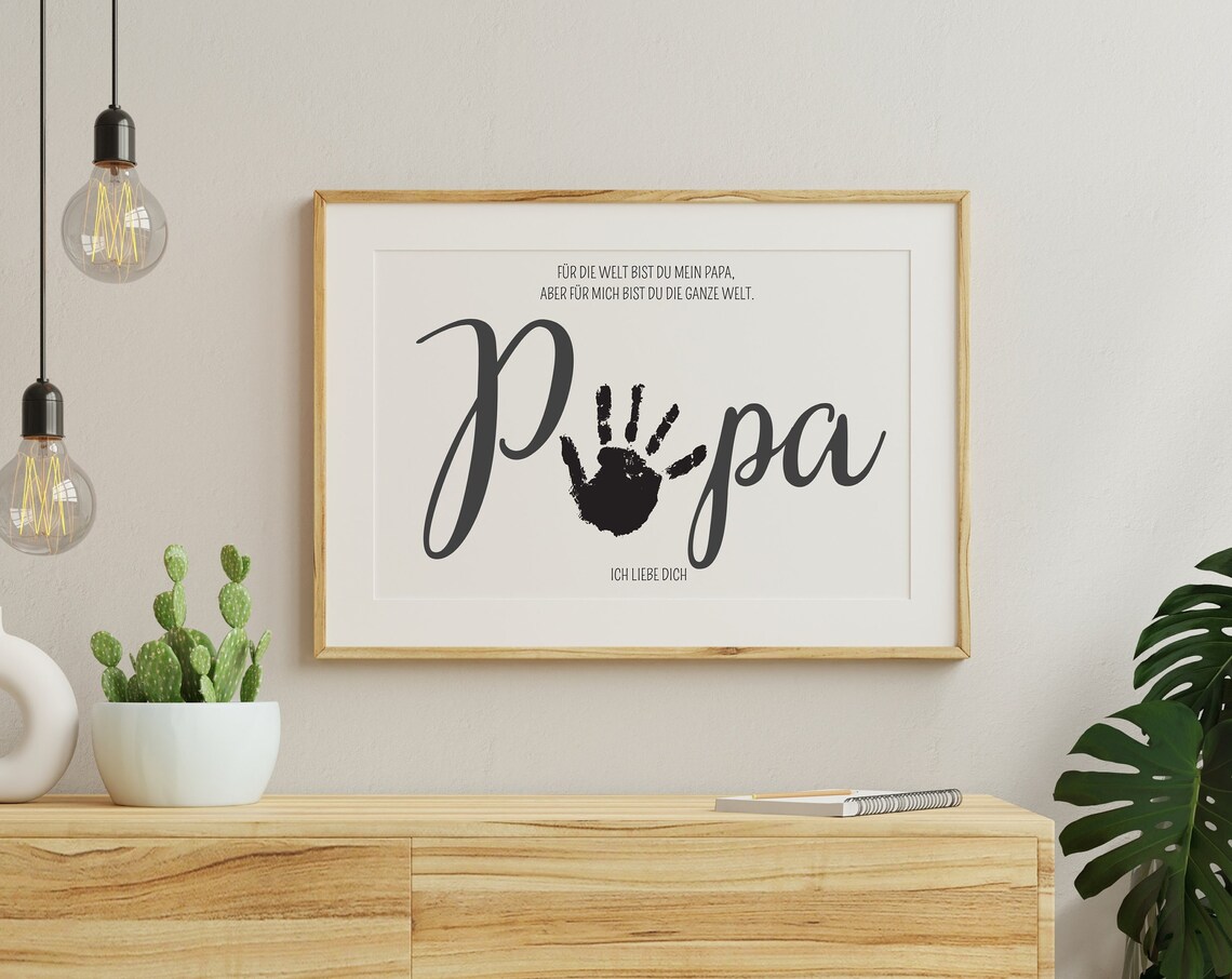 Gift Dad Handprint Template, Father's Day Decoration