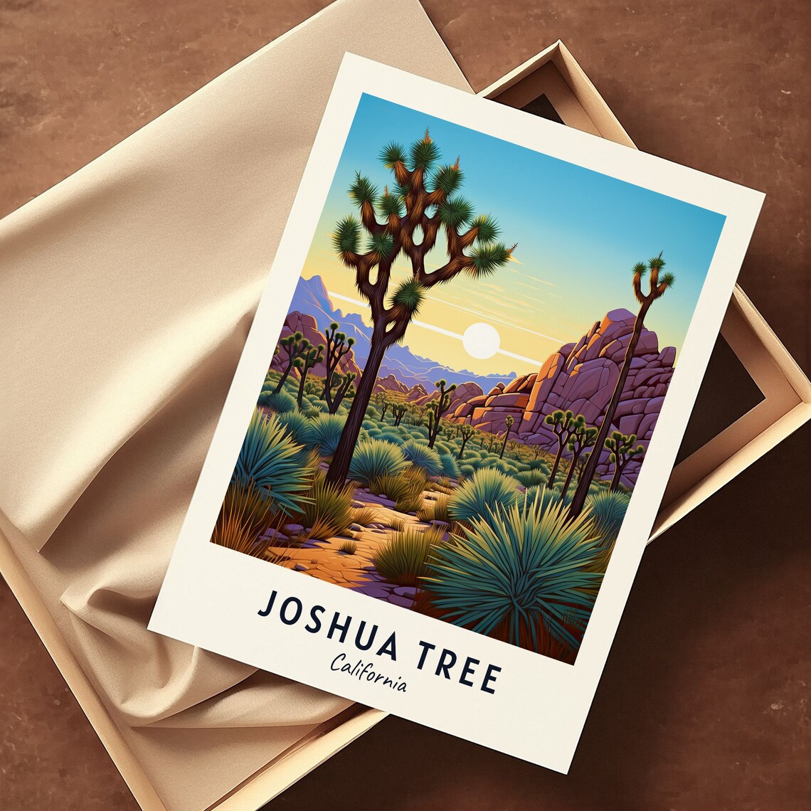 Joshua Tree California Travel Poster, Park Gift Print - Image 3