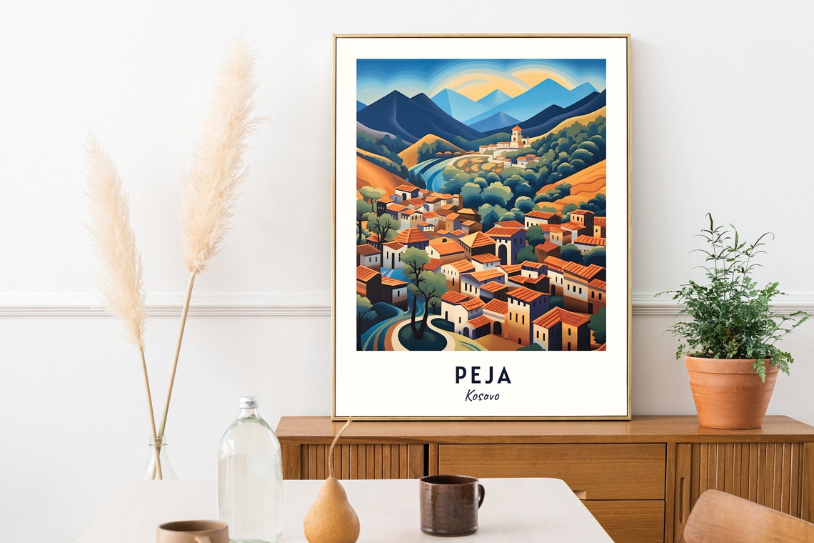 Peja Travel Poster, Kosovo City Print - Image 2