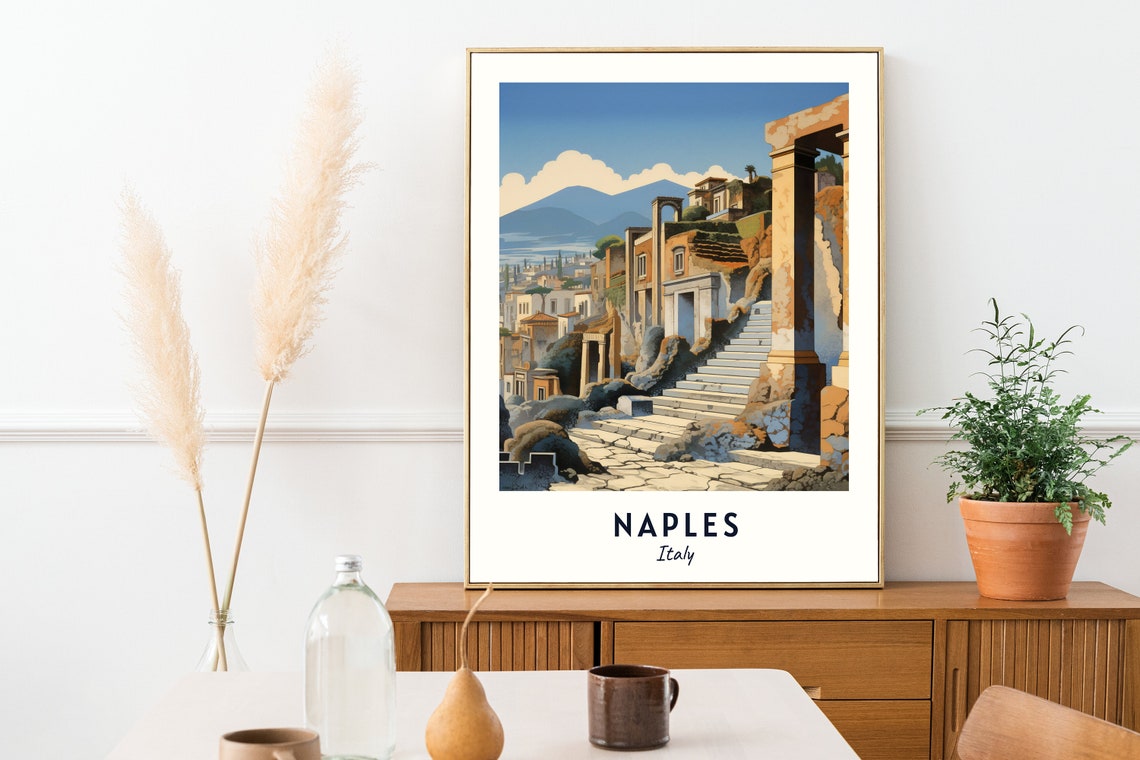 Naples Italy Travel Poster, City Print - Image 2