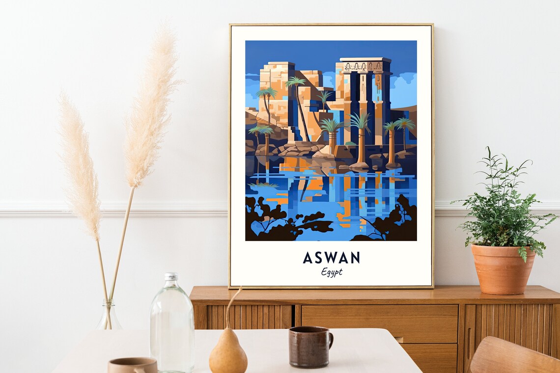 Philae Temple Travel Poster, Aswan Egypt - Image 2