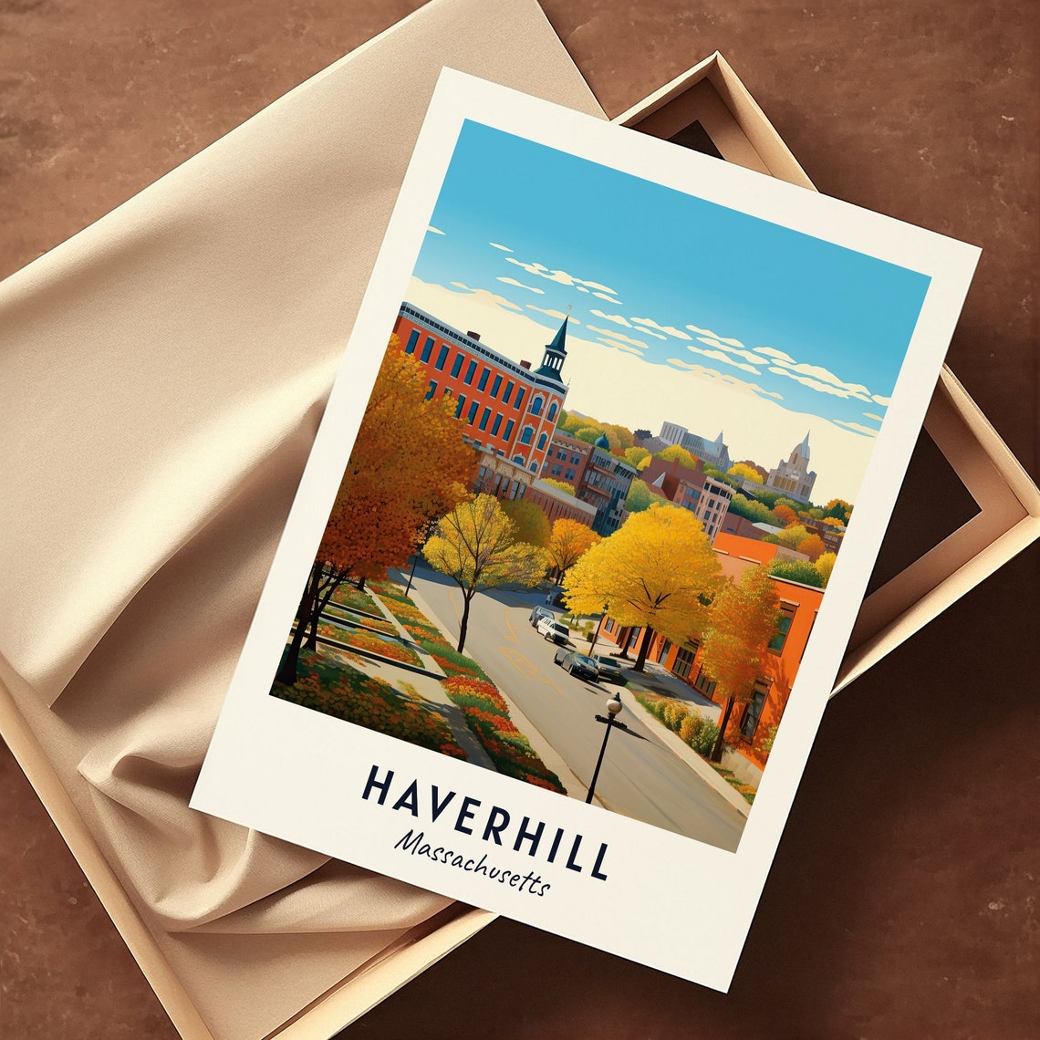 Haverhill Travel Print Wall Art Haverhill Massachusetts City Print Haverhill Travel Gift Haverhill City Poster - Image 3
