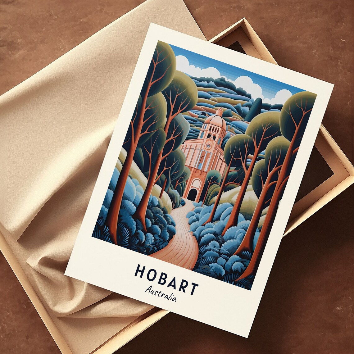 Port Arthur Church Ruin Forest Path Hobart Australia Travel Poster - Image 3