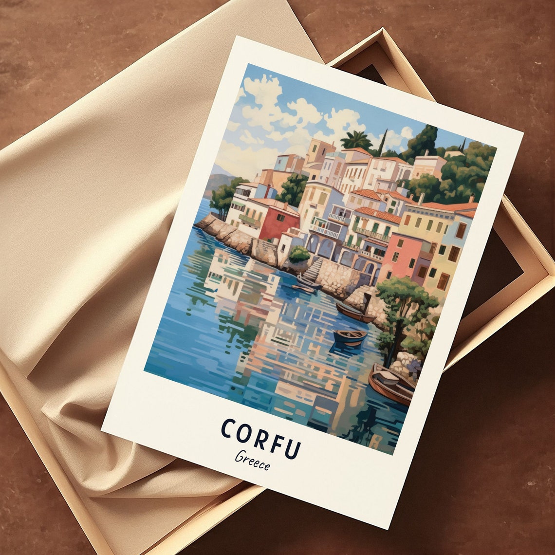 Old Town Of Corfu Travel Print Wall Art Corfu Greece City Print Old Town Of Corfu Travel Gift Old Town Of Corfu Poster Travel Gift - Image 3