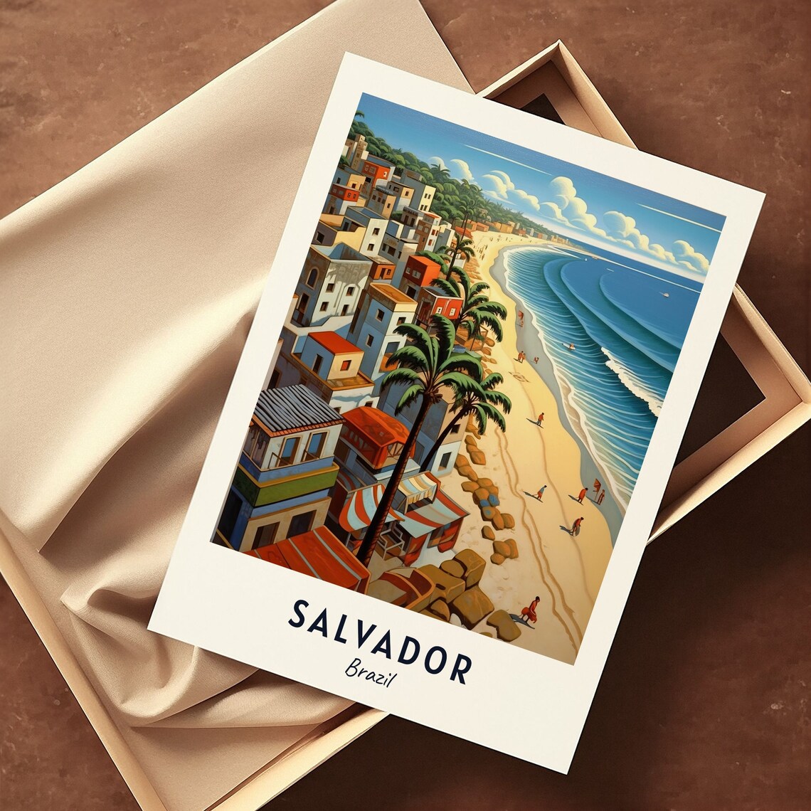 Porto Da Barra Beach Travel Poster, Salvador Brazil - Image 3