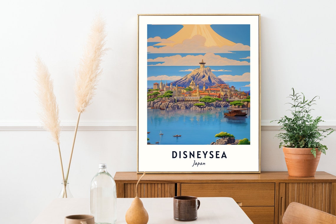 Magical DisneySea Japan Castle Island Promontory Ocean View Poster - Image 2
