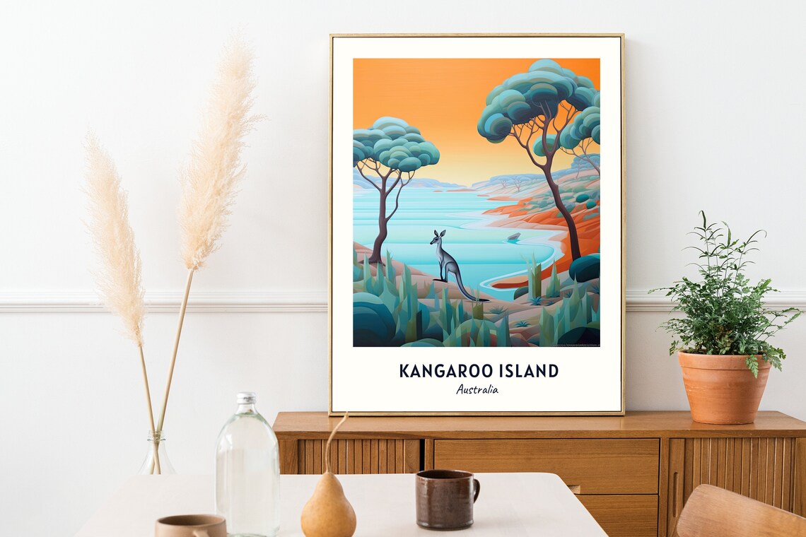 Kangaroo Island Travel Poster, Australia Wall Art - Image 2