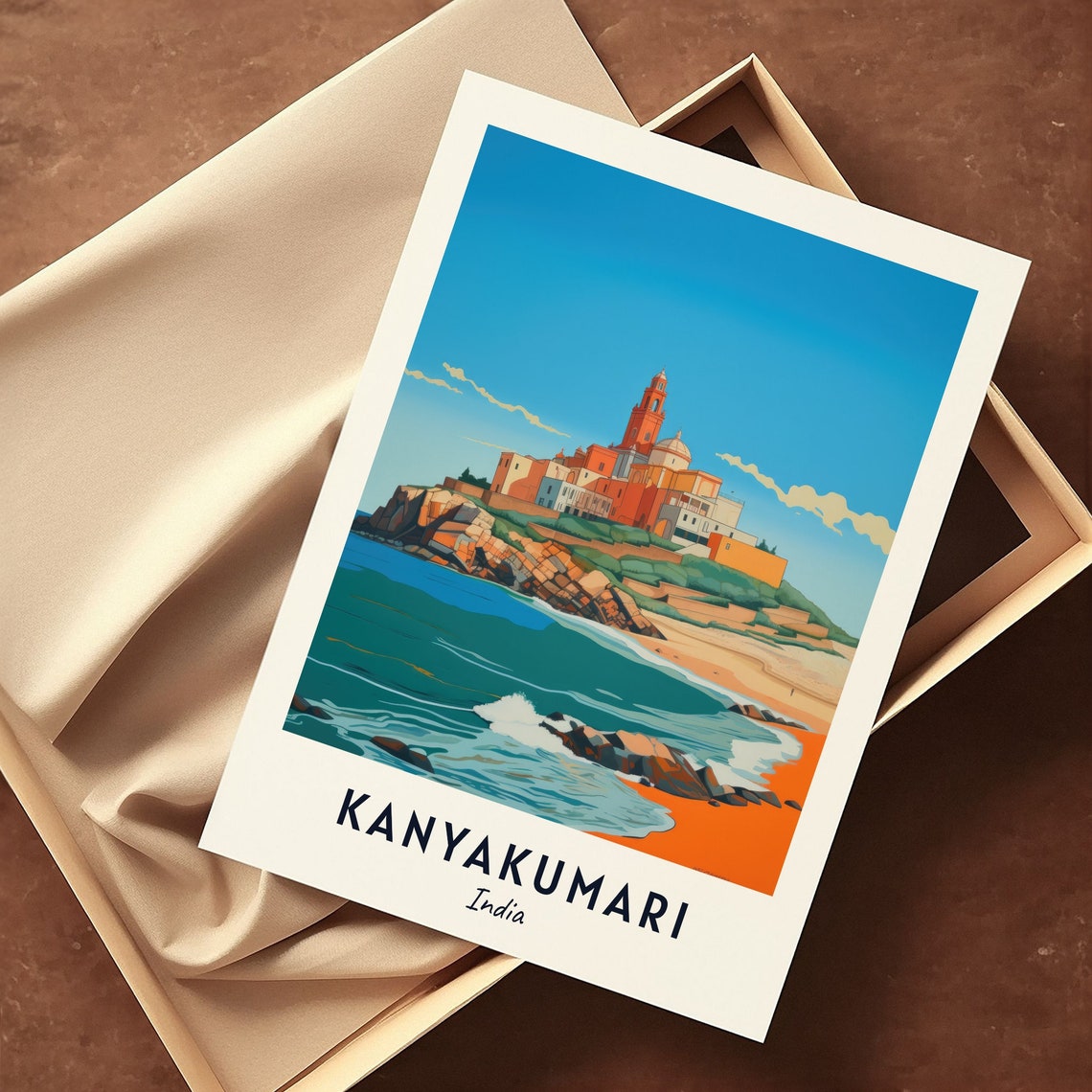 Kanyakumari Travel Print Wall Art Kanyakumari India City Print Kanyakumari Travel Gift Kanyakumari City Poster - Image 3