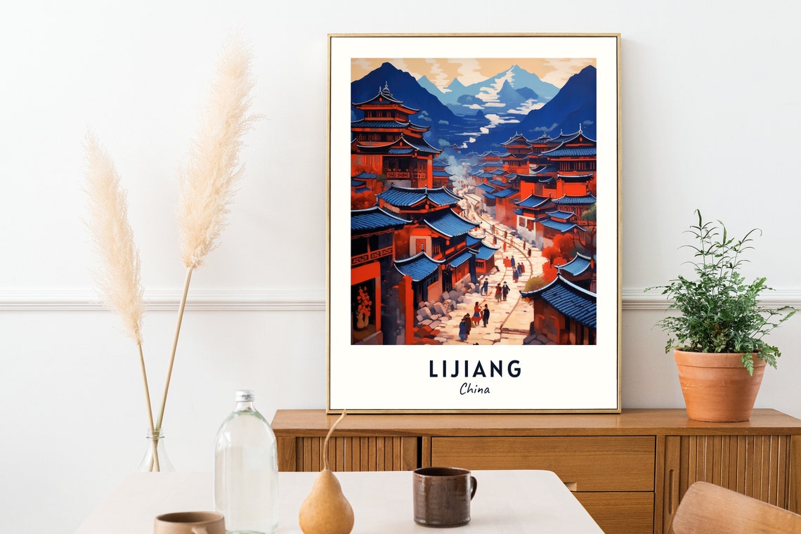 Old Town Of Lijiang Travel Print Wall Art Lijiang China City Print Old Town Of Lijiang Travel Gift Old Town Of Lijiang Poster Wall Art - Image 2