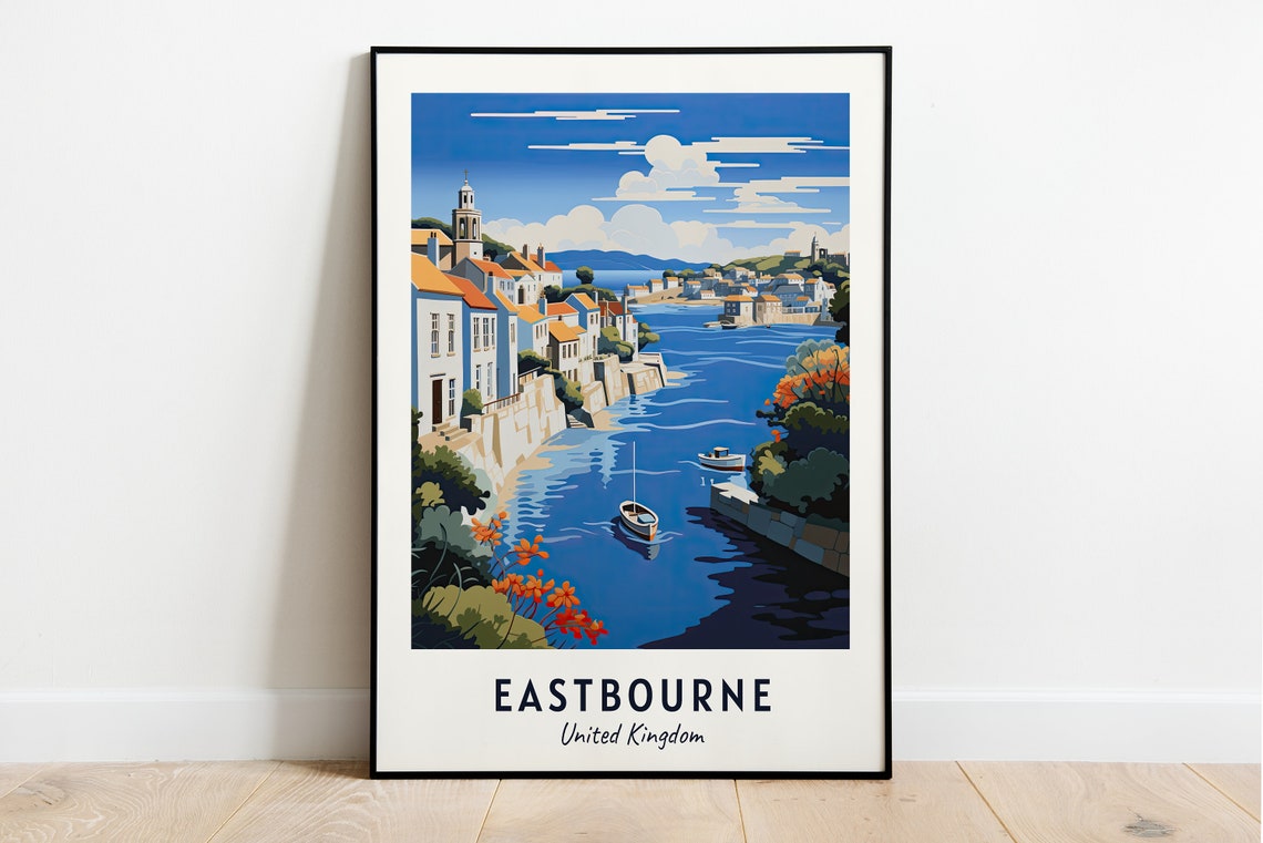 Eastbourne United Kingdom Travel Print Wall Art Eastbourne United Kingdom City Print Eastbourne United Kingdom Travel Gift Eastbourne