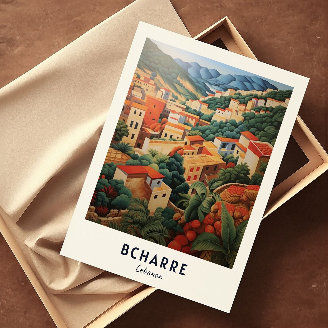 Bcharre Lebanon Mountain Village Terraces Cedars And Peaks Poster - Image 3