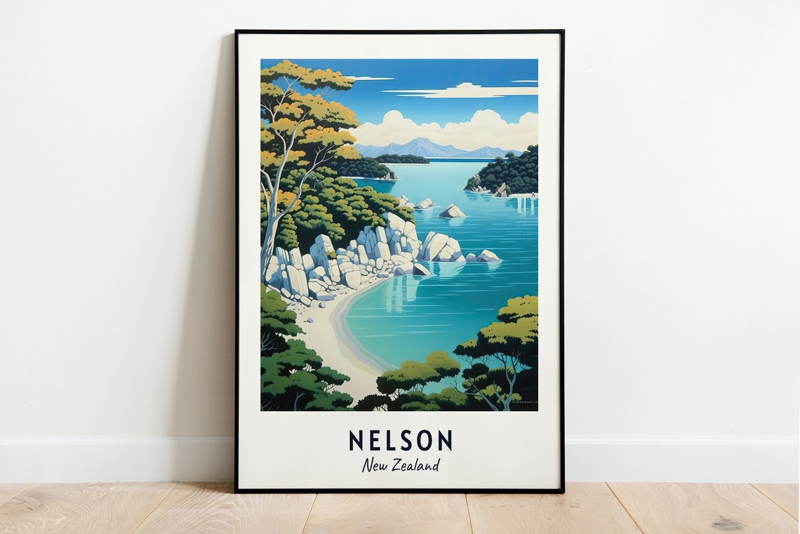 Abel Tasman National Park Travel Print Wall Art Nelson New Zealand City Print Abel Tasman National Park Travel Gift