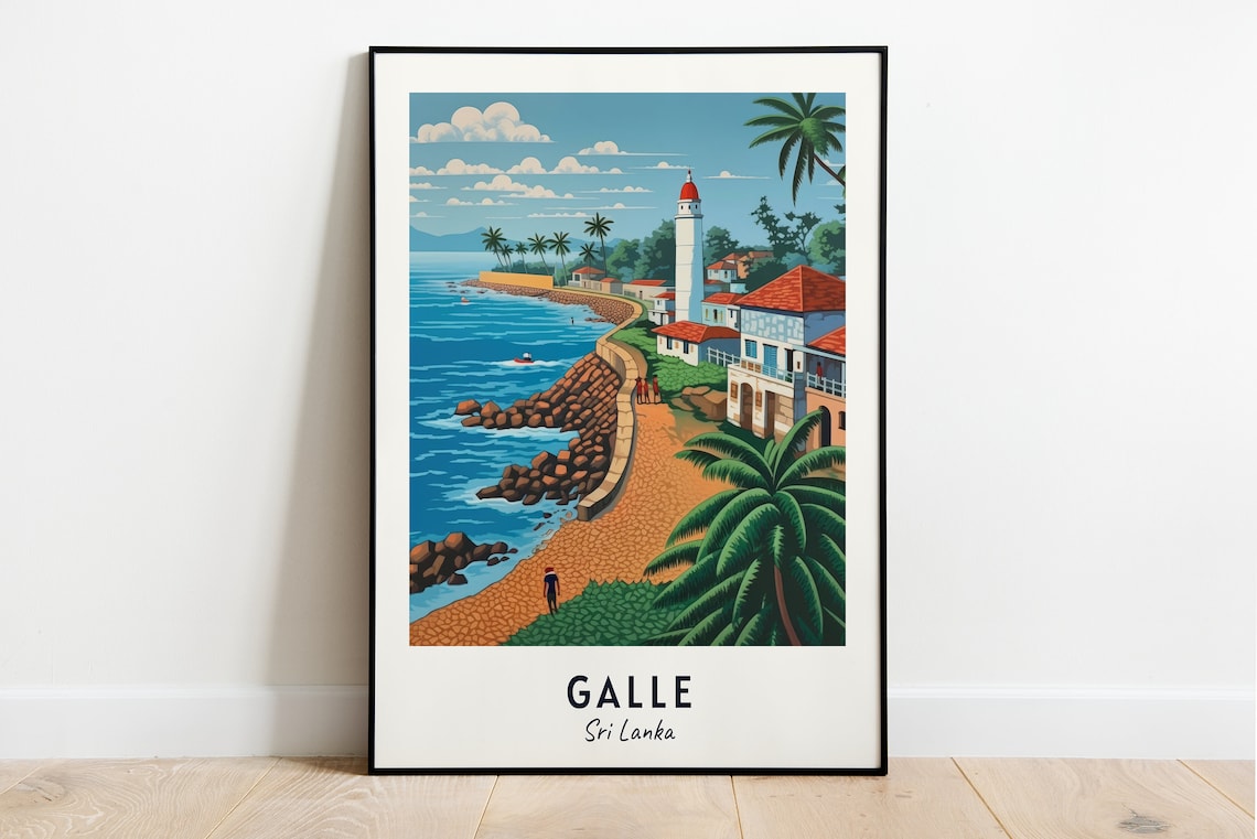 Galle Fort UNESCO World Heritage Site Travel Poster