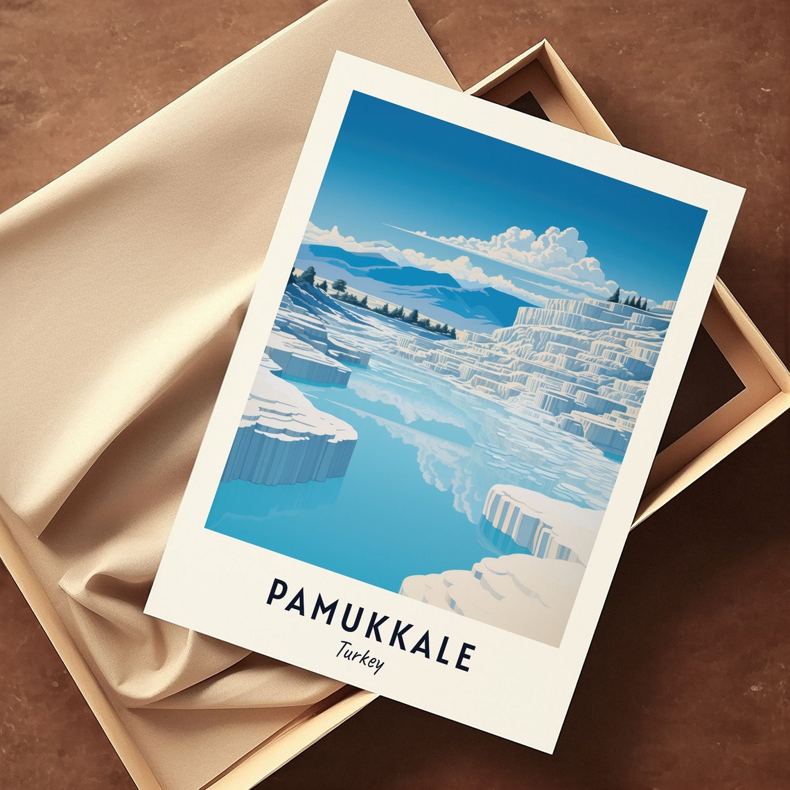 Pamukkale Travel Print Wall Art Pamukkale Turkey City Print Pamukkale Travel Gift Pamukkale City Poster Travel Gift - Image 3