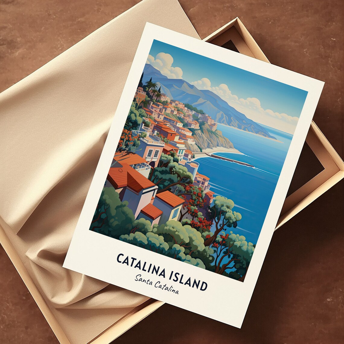 Catalina Island Santa Catalina Cliffside Coast Travel Poster - Image 3