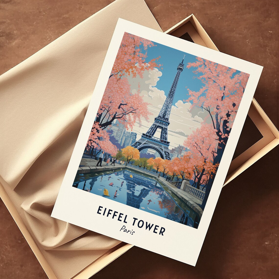 Eiffel Tower Paris Travel Poster, City Wall Art - Image 3