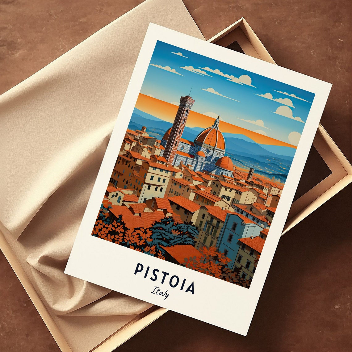 Pistoia Travel Print Wall Art Pistoia Italy City Print Pistoia Travel Gift Pistoia City Poster Travel Gift Wall Art - Image 3
