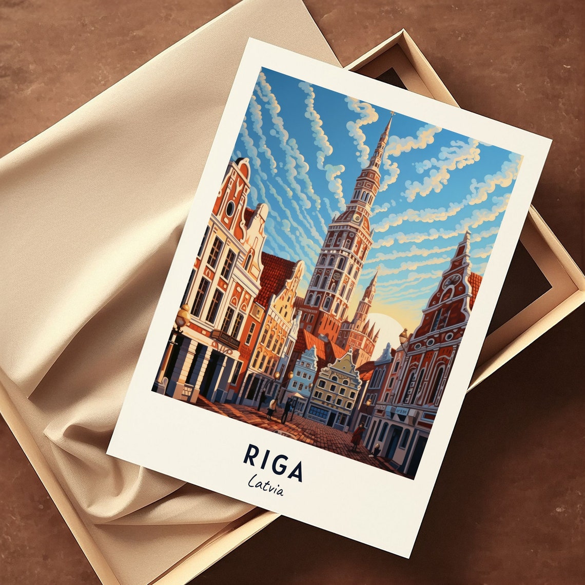 Riga Old Town UNESCO Travel Poster - Image 3