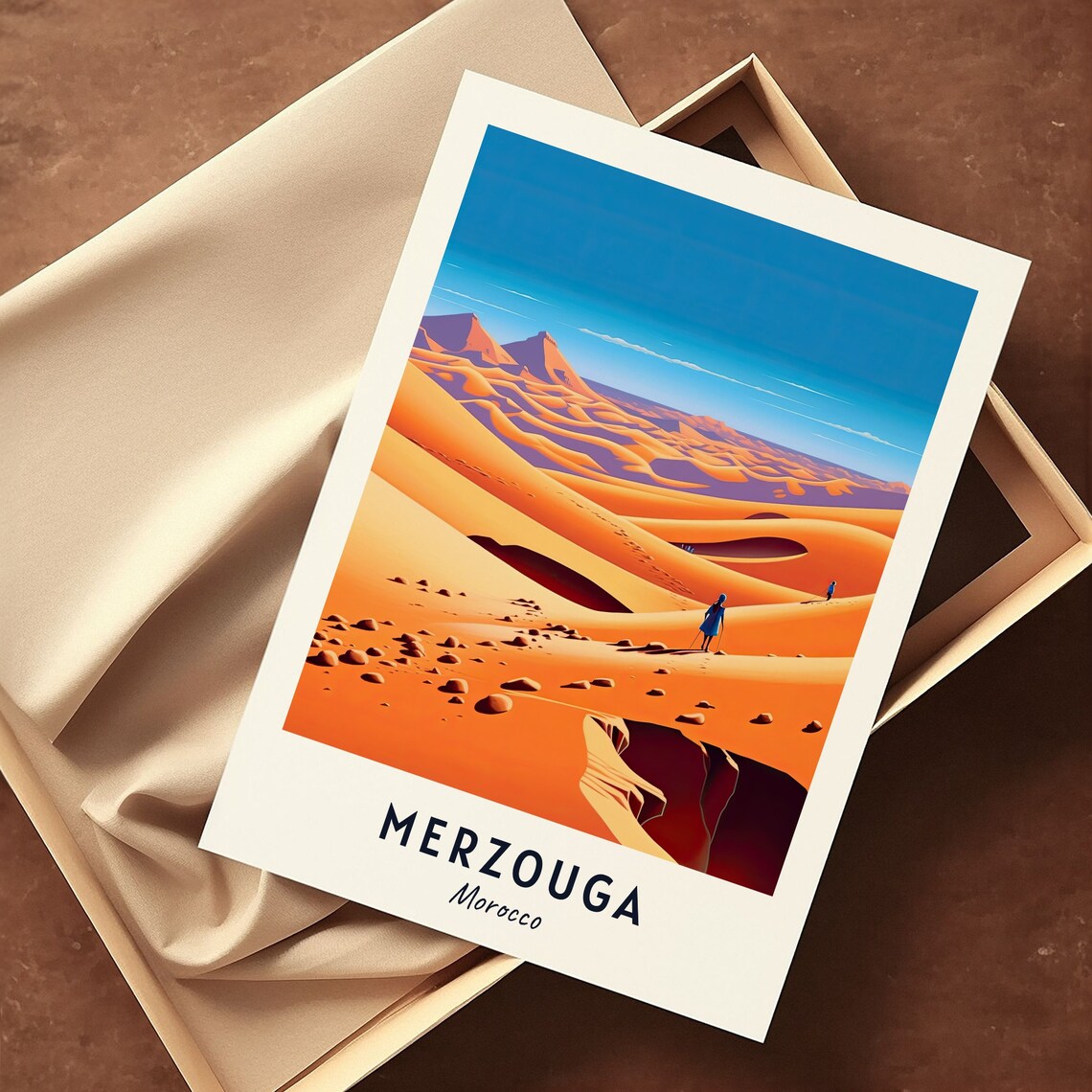 Erg Chebbi Desert Travel Poster, Merzouga Morocco - Image 3