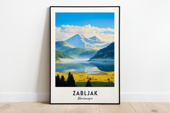 Zabljak Montenegro Travel Poster, City Art Print