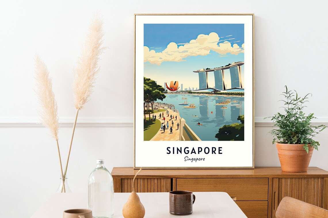Singapore Marina Bay Sands Travel Poster - Image 2