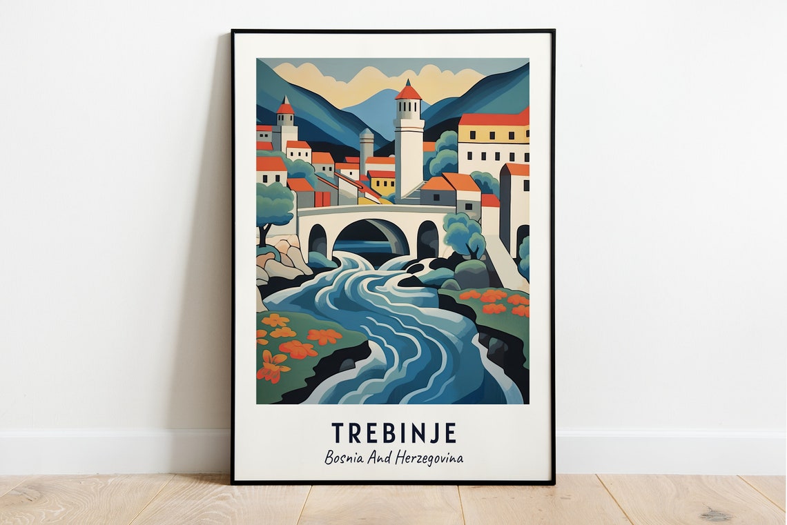 Trebinje Old Town Travel Print Wall Art Trebinje Bosnia And Herzegovina City Print Trebinje Old Town Travel Gift