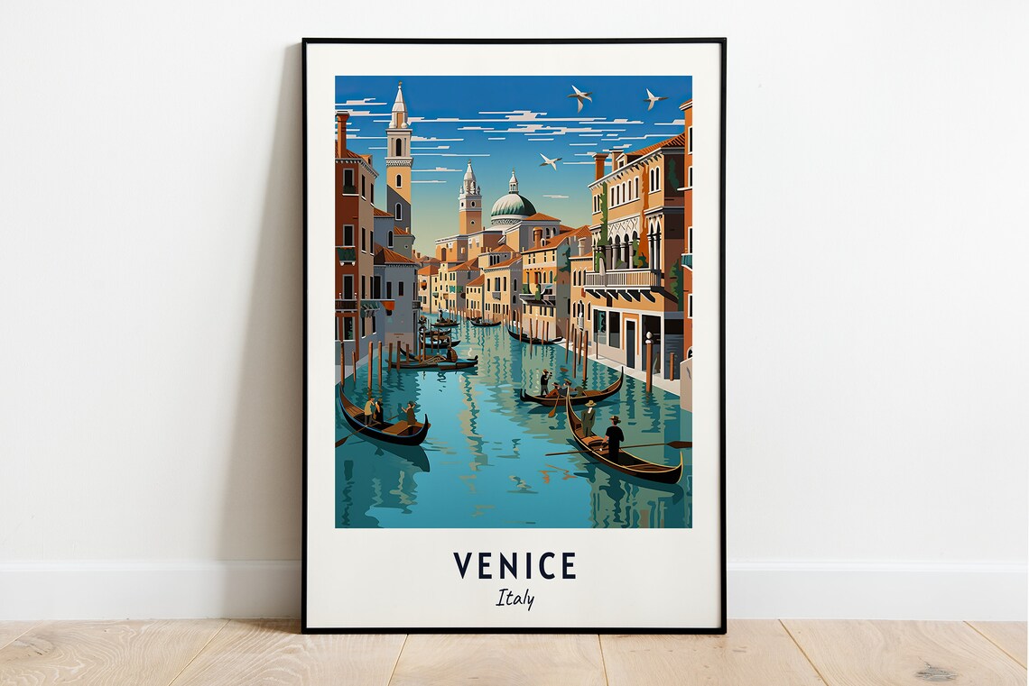 Venice Italy Travel Poster, City Travel Print