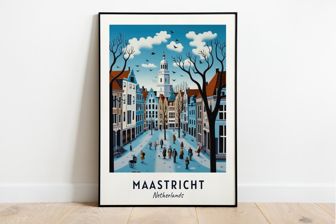 Vrijthof Square Travel Print Wall Art Maastricht Netherlands City Print Vrijthof Square Travel Gift Vrijthof Square Poster Travel Gift