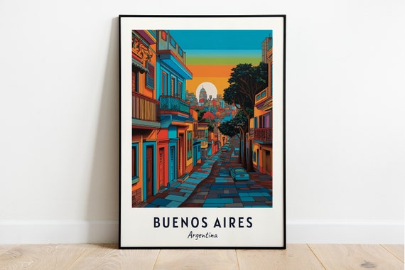 Buenos Aires Argentina Travel Poster, City Print