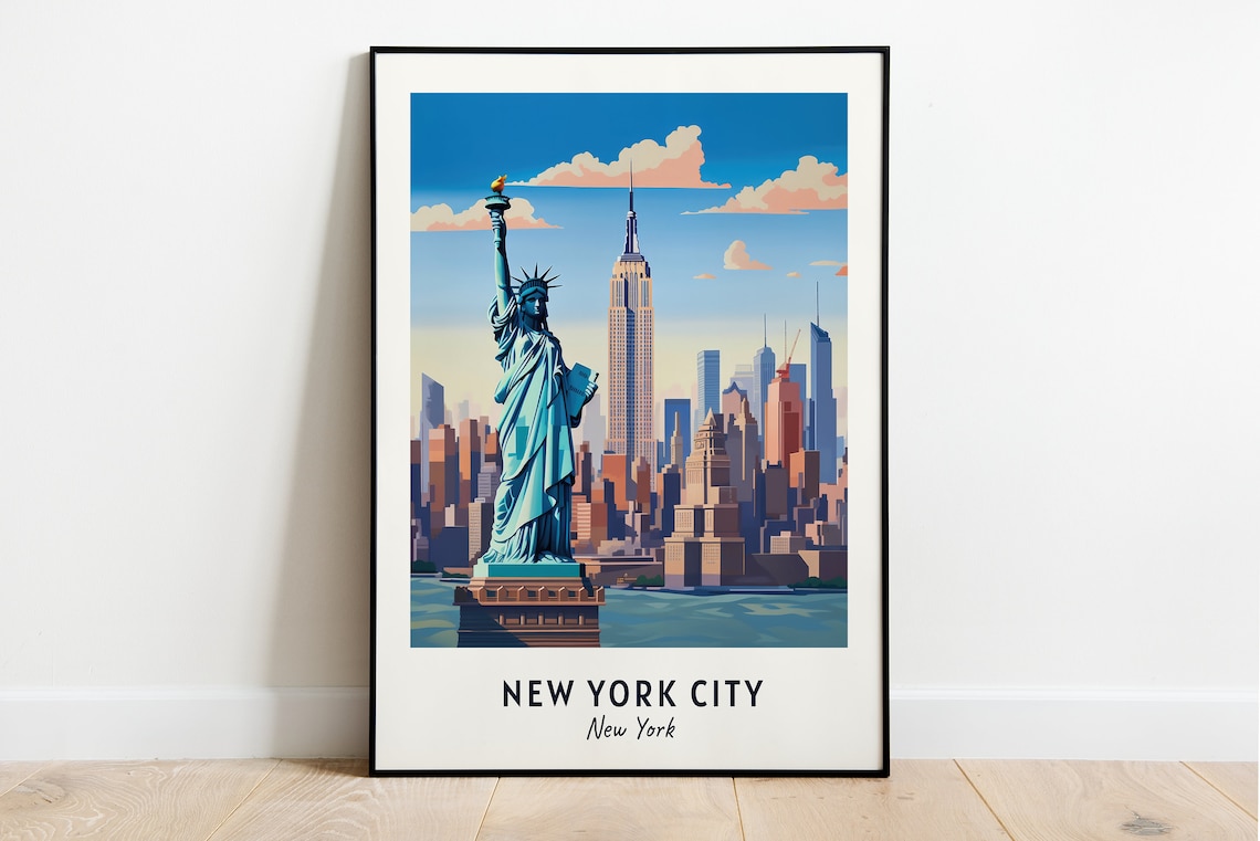 New York City Travel Poster, United States City