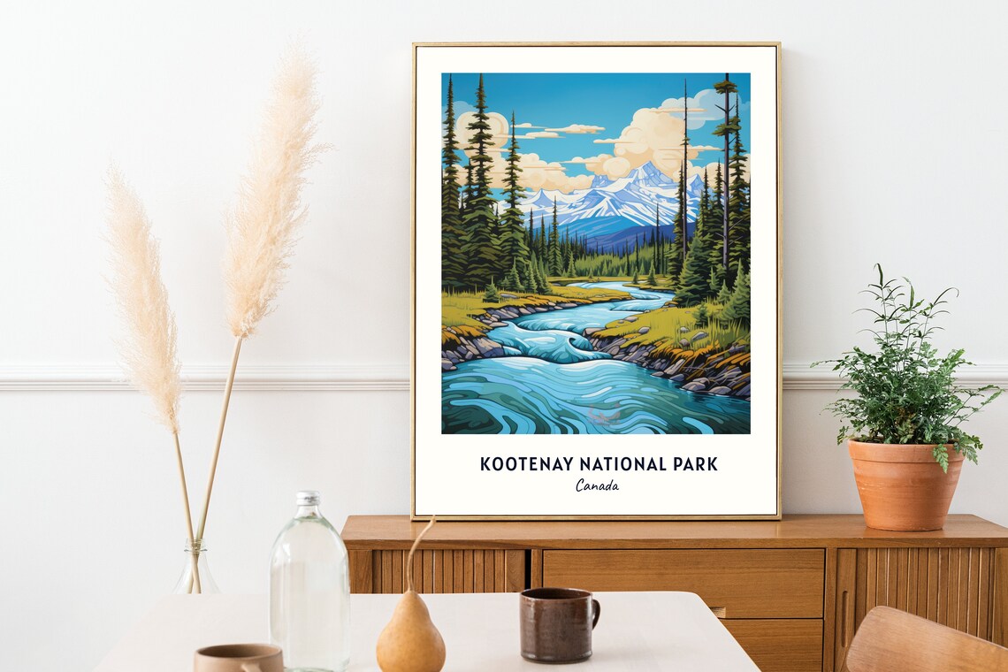 Kootenay National Park Canada Travel Print Wall Art Kootenay National Park Canada City Print Kootenay National Park Canada Travel Gift - Image 2