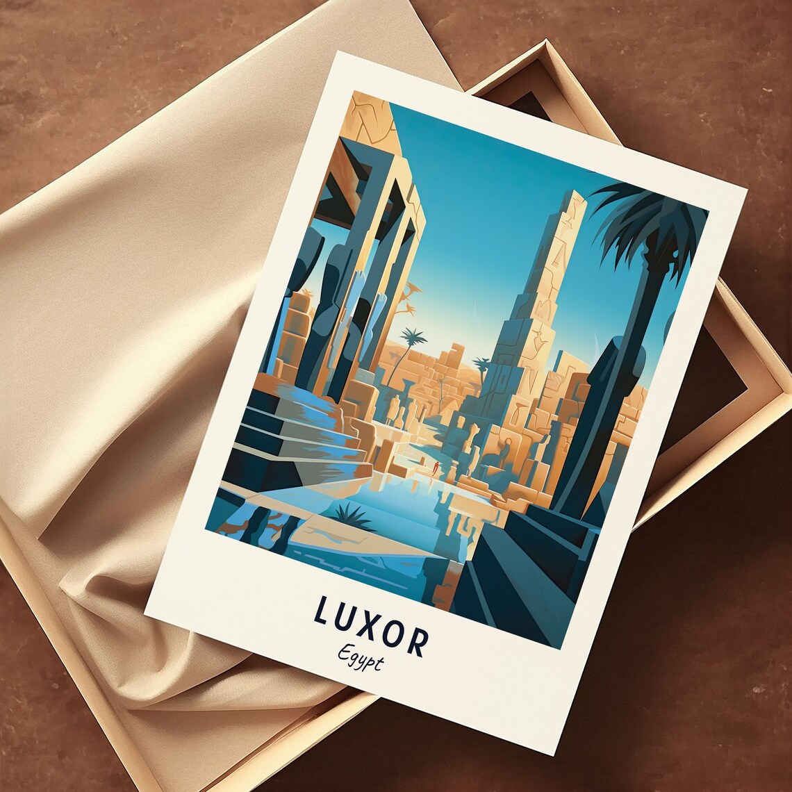 Karnak Temple Complex Travel Poster, Luxor Egypt - Image 3