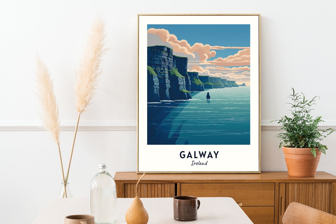 Galway Ireland Travel Poster, City Wall Art Print - Image 2