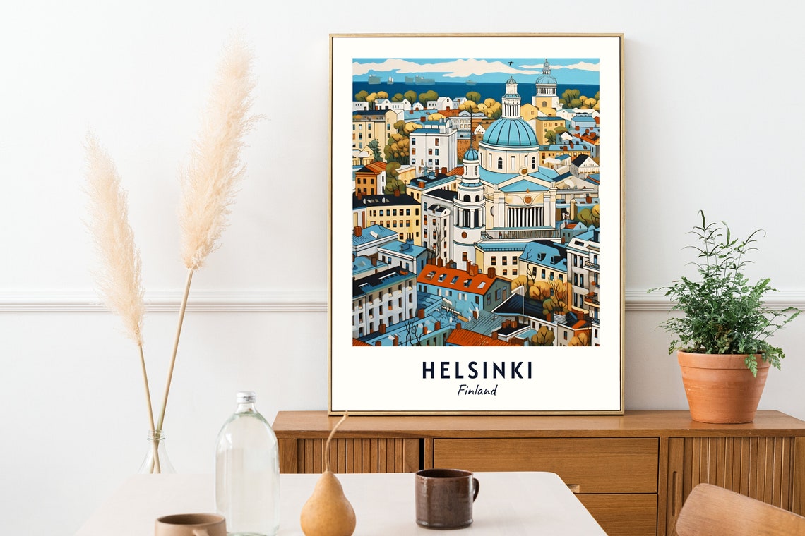 Helsinki Travel Gift City Poster - Image 2