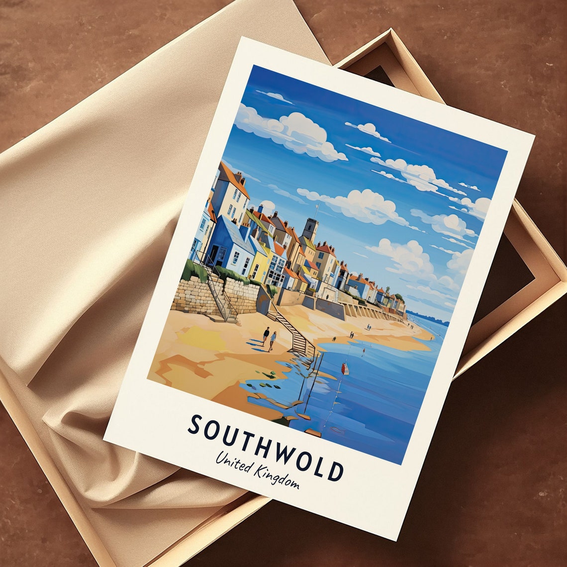 Southwold Beachfront Colorful Houses Promenade Travel Poster - Image 3