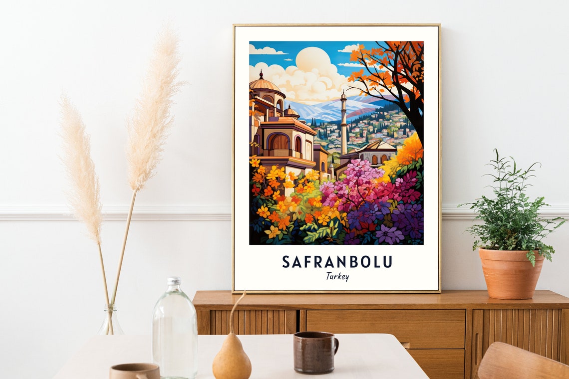 Safranbolu Travel Print Wall Art Safranbolu Turkey City Print Safranbolu Travel Gift Safranbolu City Poster Wall Art - Image 2