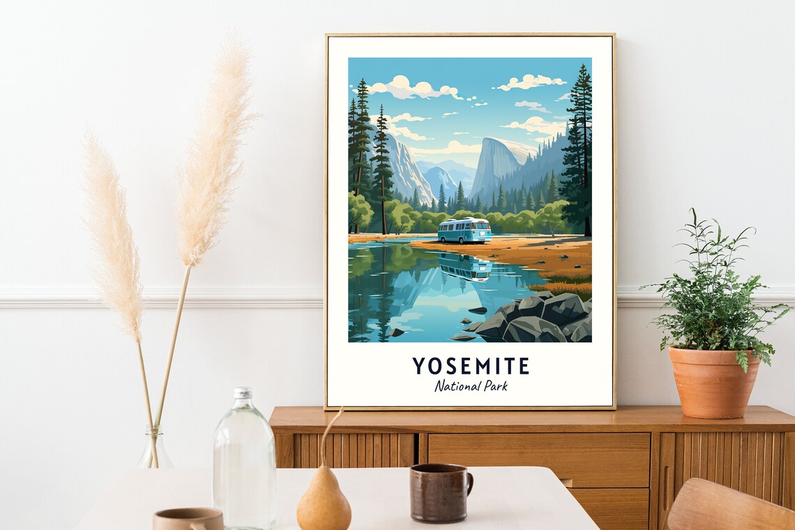 Yosemite Travel Poster, National Park City Print - Image 2