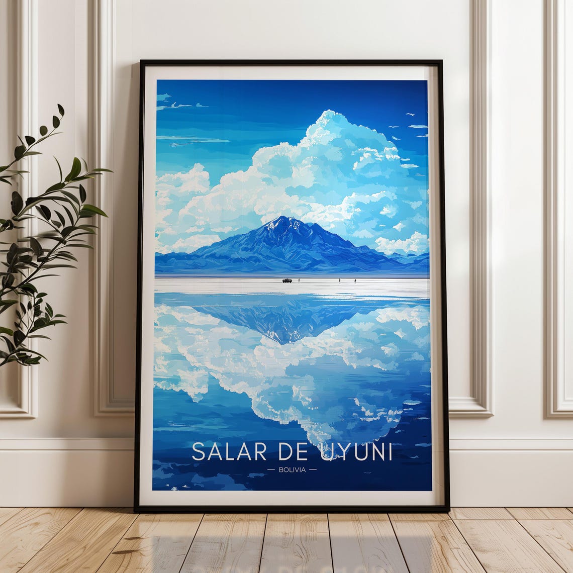 Salar de Uyuni Bolivia Mirror Salt Flat Volcano Reflection Poster