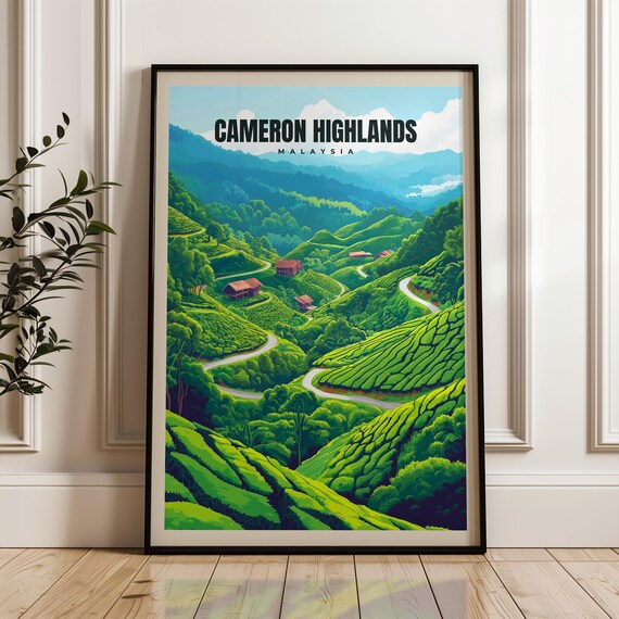 Cameron Highlands - Tea Plantation Travel Poster