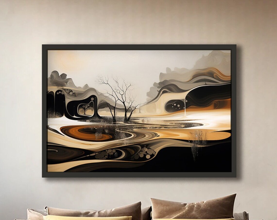 Abstract Surreal Landscape, Nature-Inspired Art Print