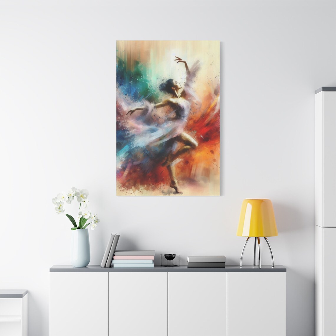 Elegant Ballet Dancer Watercolor Expressive Movement Vibrant Art Poster - Image 4