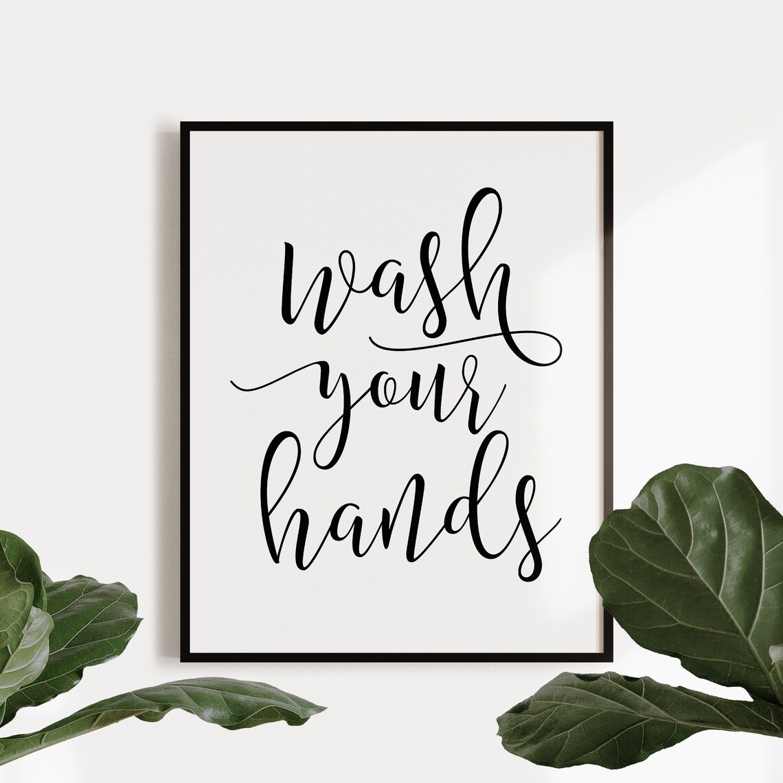 Wash Your Hands Bathroom Rules Sign, Modern Decor - Image 2