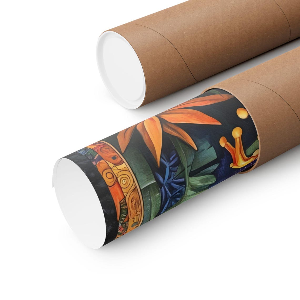 Red Eyed Tree Frog Full Moon Jungle Celestial Art Deco Animal Poster - Image 3